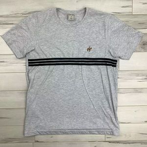 Polo Club Mens Sz Medium S/S Gray Cotton T-Shirt Equestrian Embroidered Horse🐴